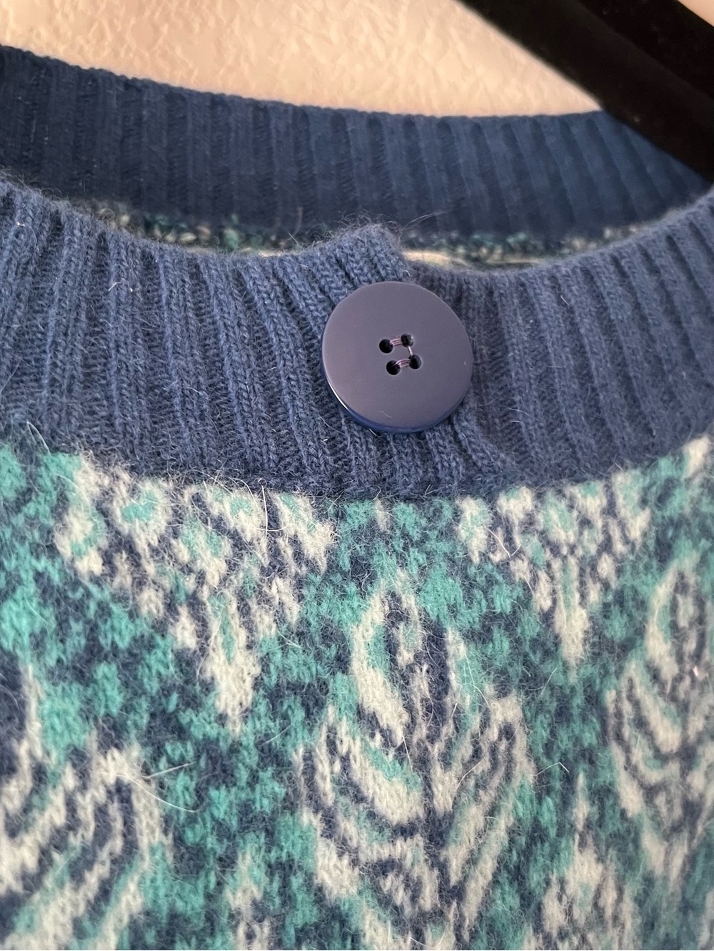 Benetton fair isle wool angora sweater made in Italy - Picture 12 of 16